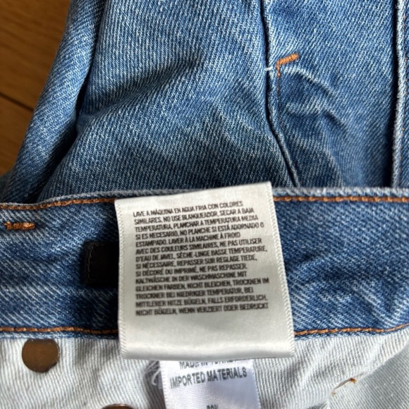 Agolde Jamie High Rise Straight Distressed Denim Arrival Blue Ripped Jean EUC 26 - Picture 7 of 9